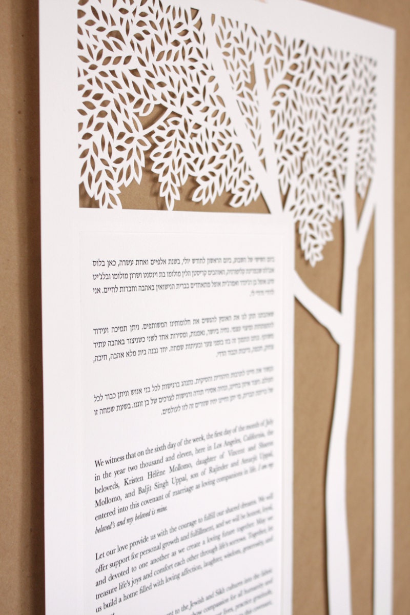 paper cut ketubah