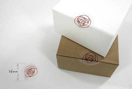 5sheet, Rose Transparent sticker 5sheet, Rose Transparent sticker