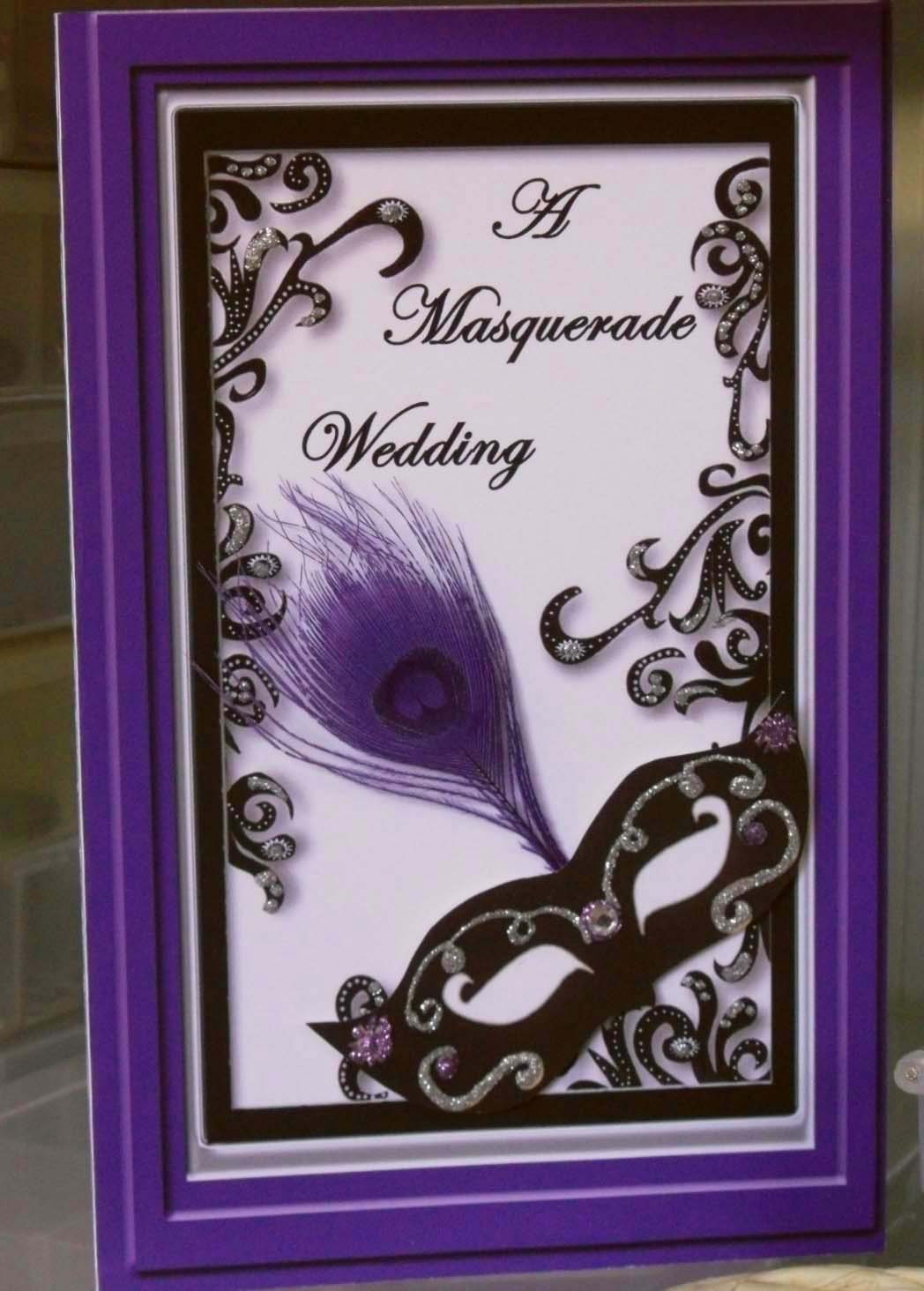 wedding invitations vintage crystal blue purple green branches