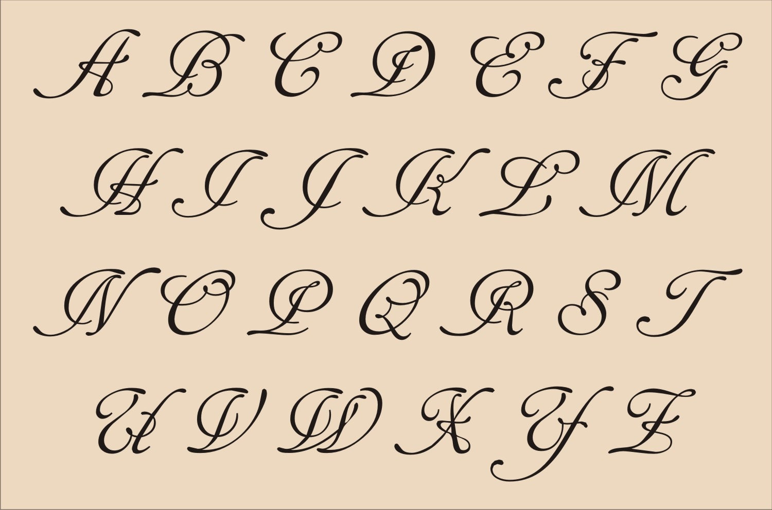 Fancy Script Alphabet Letters Images & Pictures - Becuo