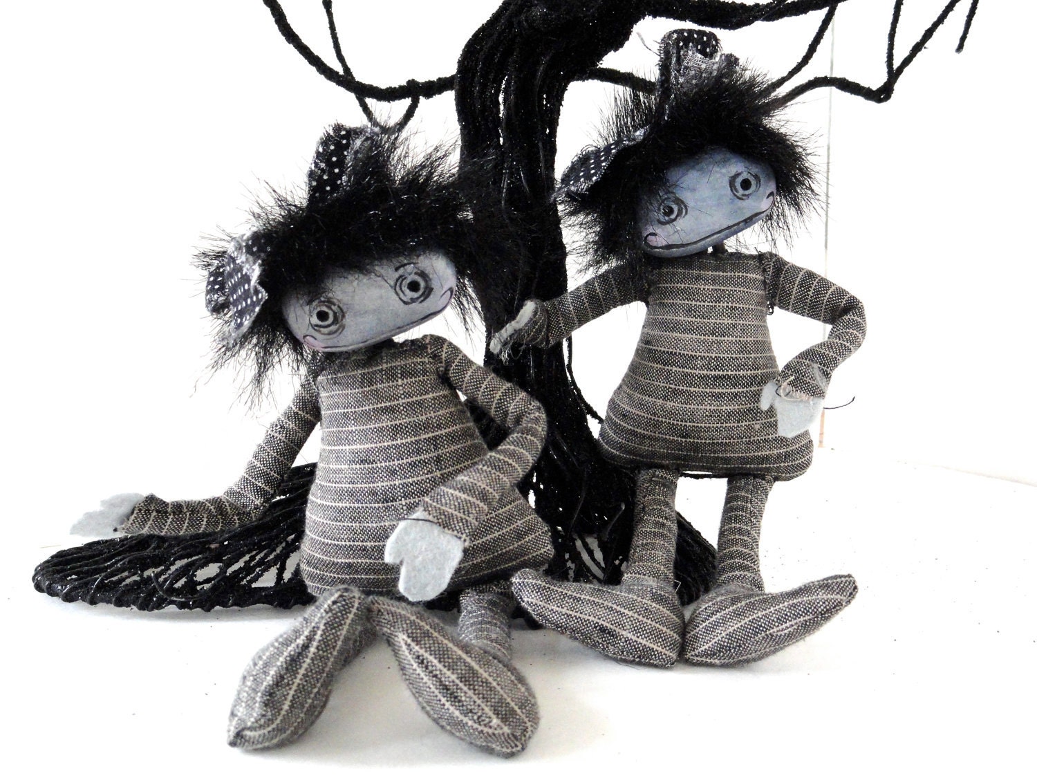 Adele Goth girl bjd prop art doll accesory halloween gift From dollsbymarca