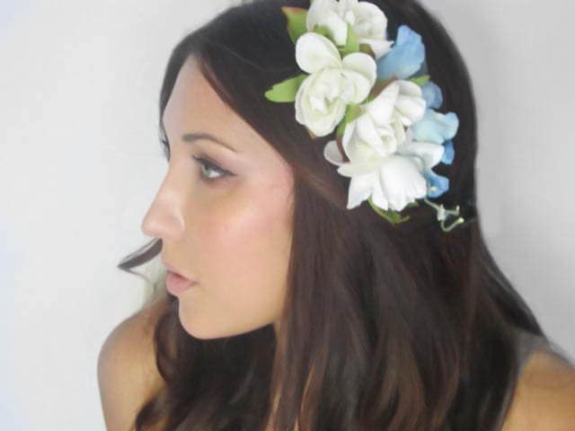 Anchusa Blue Hair Flower Wedding hair accessories Fairy wedding 