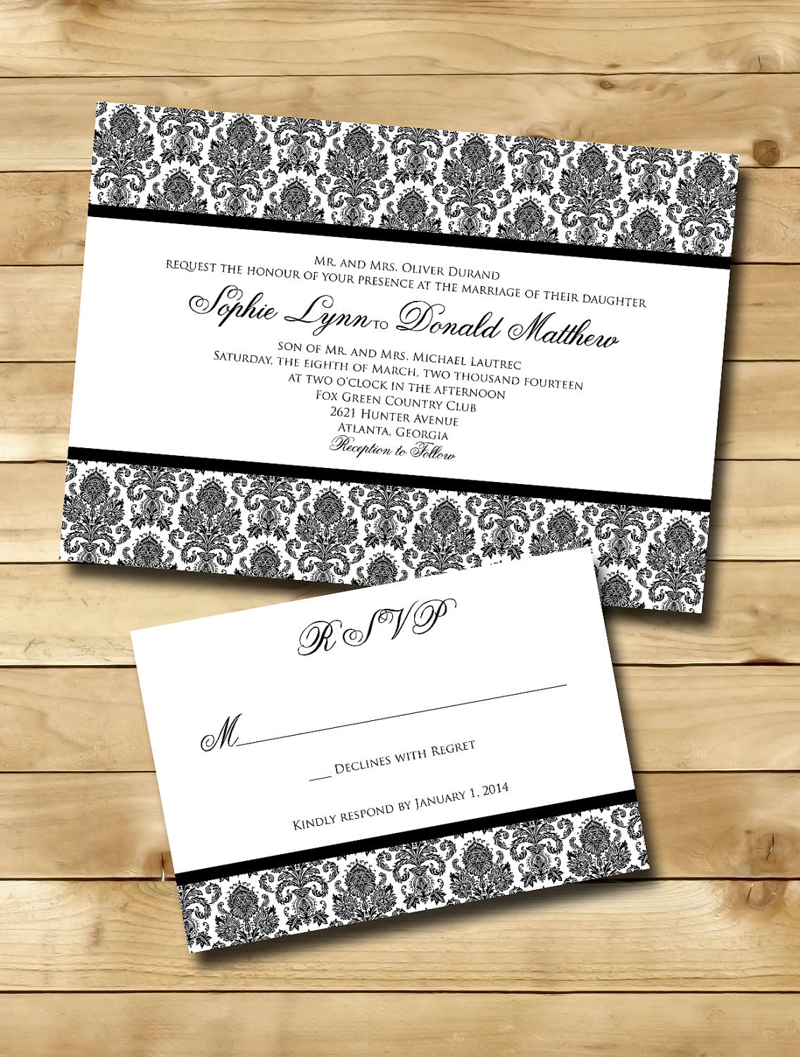 sample wedding cards