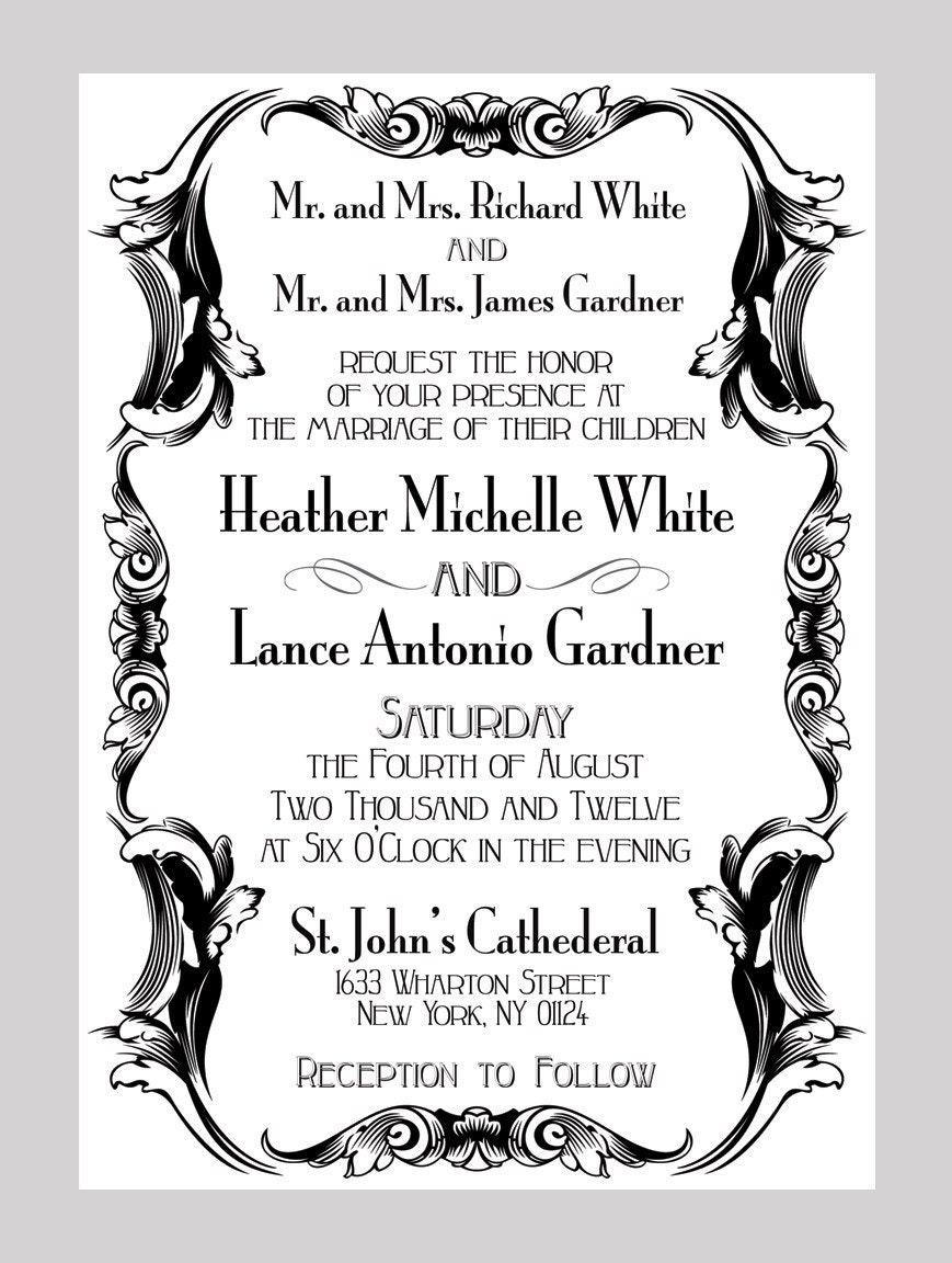 letterpress wedding template
