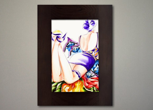 Contemporary watercolor Fashion Illustration Art