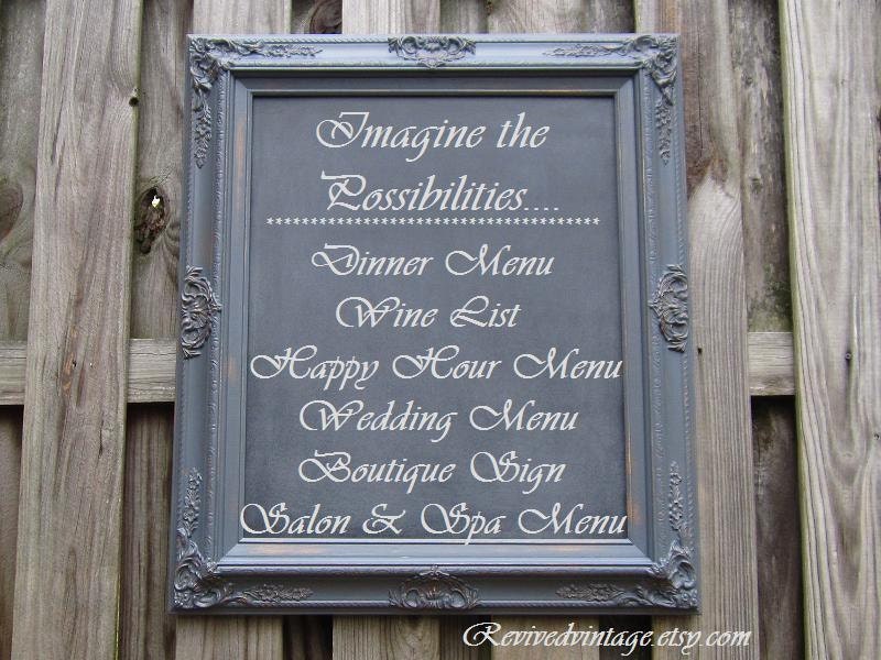 MODERN HOME DECOR Chalkboard Memo Board Gray Grey Wedding Contemporary 