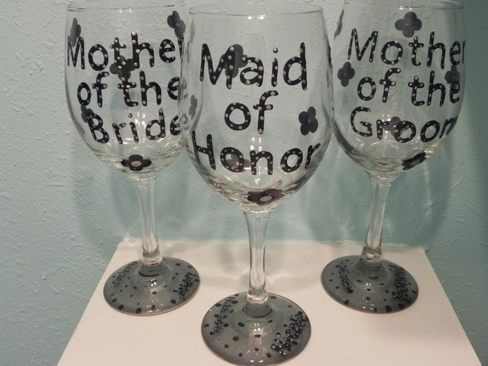 Wedding Party Wine Glasses From classyetsassy