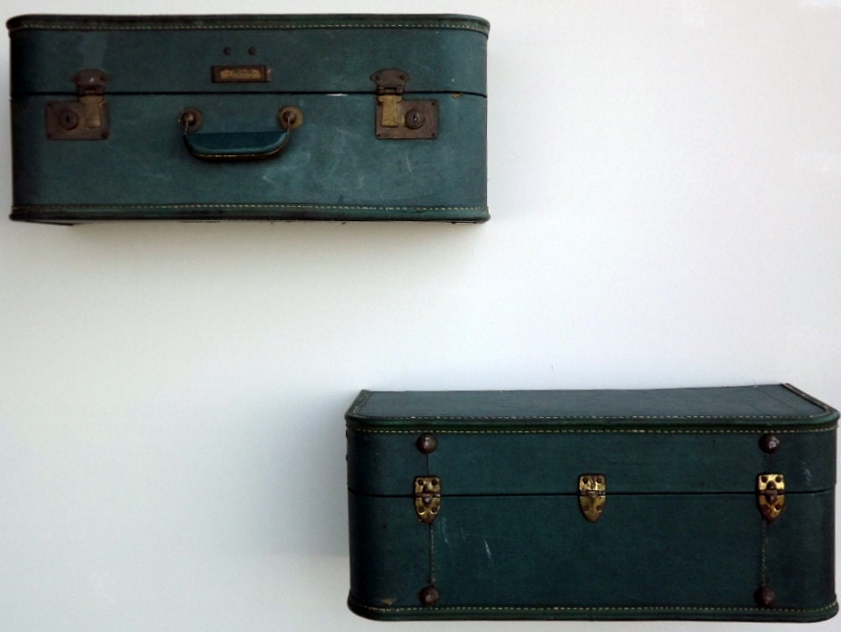 Vintage Suitacase Shelves by Quirks by Annie