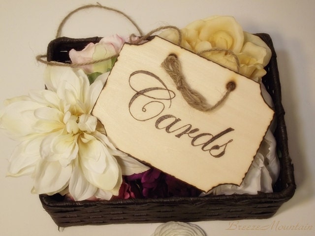 Wooden CARDS sign Wedding Signs Shabby Chic Elegant Rustic Woodland