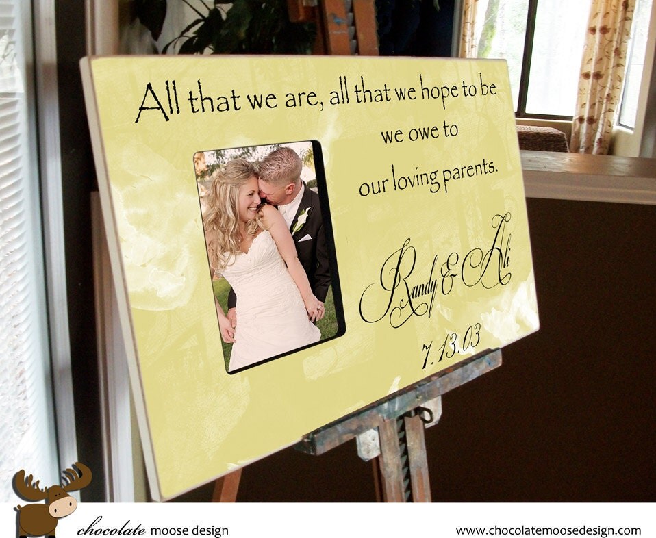 Personalized Picture Frame Custom Wedding Gift 18x30 Anniversary Gift Bridal 