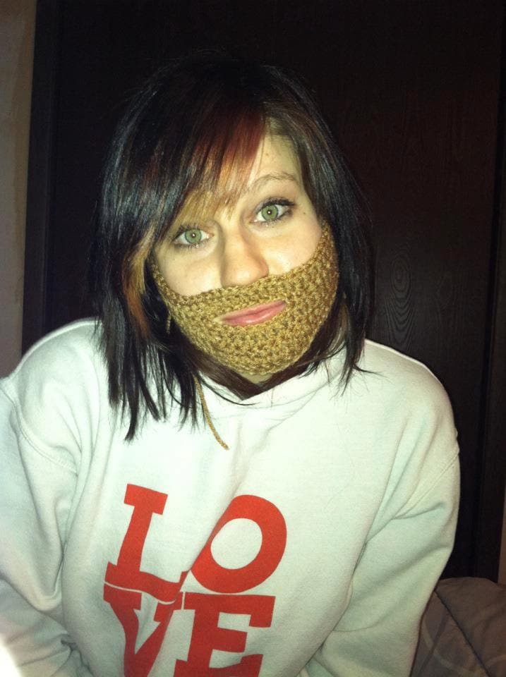 WOMEN'S Tan Crochet Beard