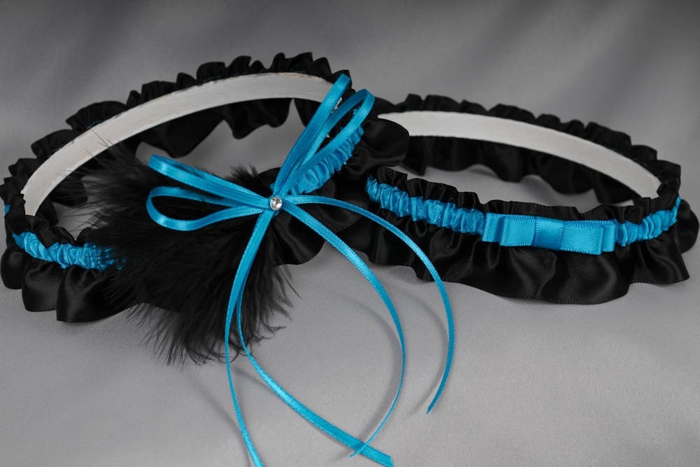 turquoise and black wedding