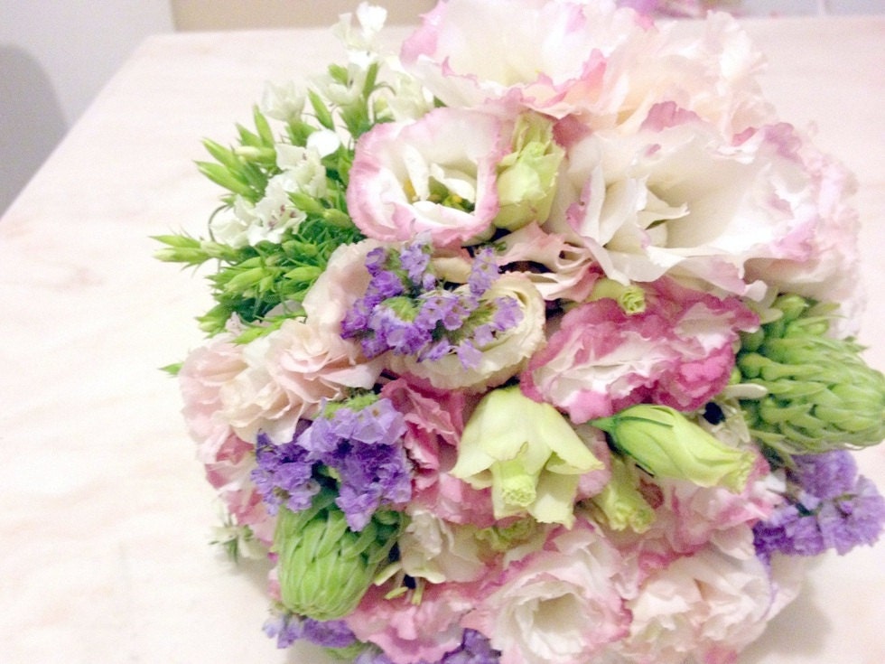 Pink Bridal Bouquet Pink Lavender Purple Lisianthus Eustoma Star of 
