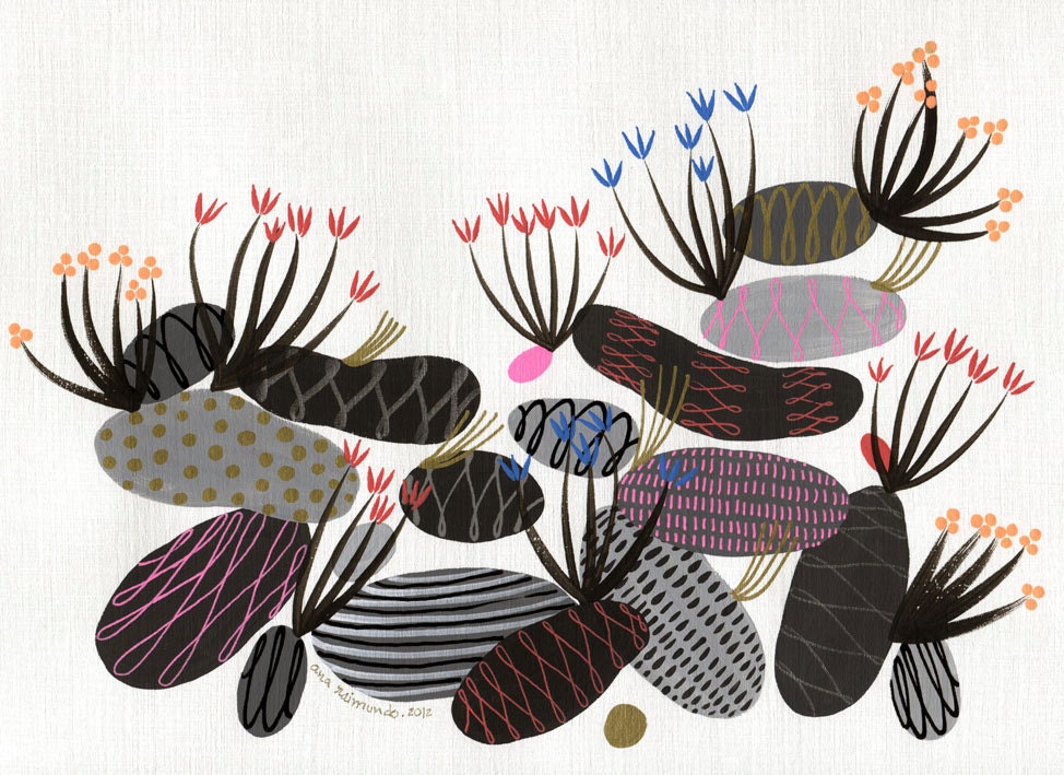 ShrubLand I original illustration by Ana Raimondo of Fric de Mentol ShrubLand I original illustration by Ana Raimondo of Fric de Mentol