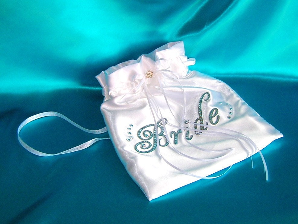 Bridal Drawstring Bag Satin Money Dance Bag Card Bag Bridal Pouch