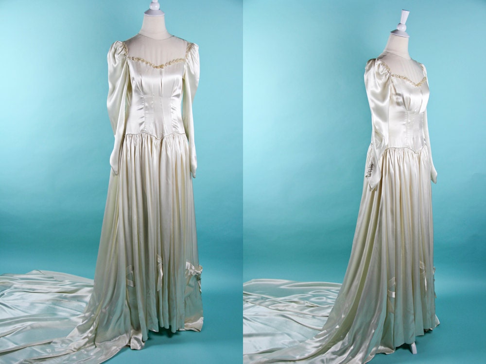 1940s wedding dress 40s
