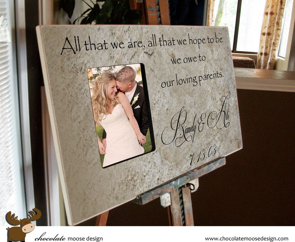 Father of the Bride Personalized Wedding Gift Custom Picture Frame 18x30 All 