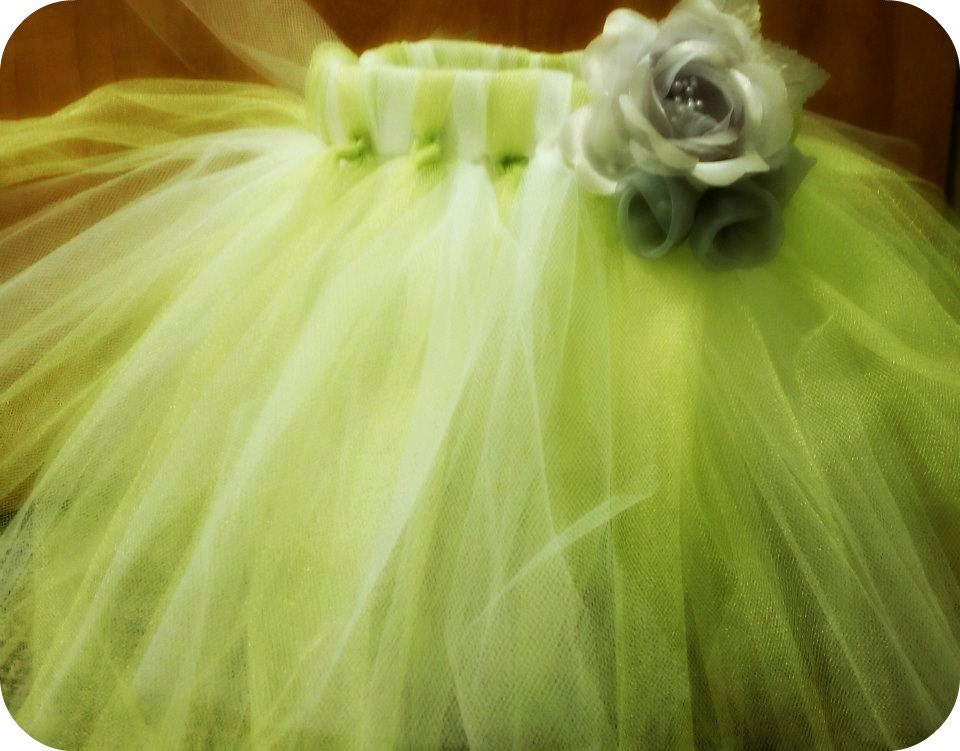 This sage white tutu is perfect for Spring Summer weddings or just 