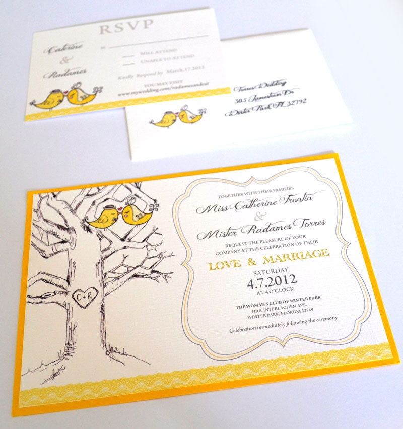 Love Birds Wedding Invitation DIY Printable From zulay