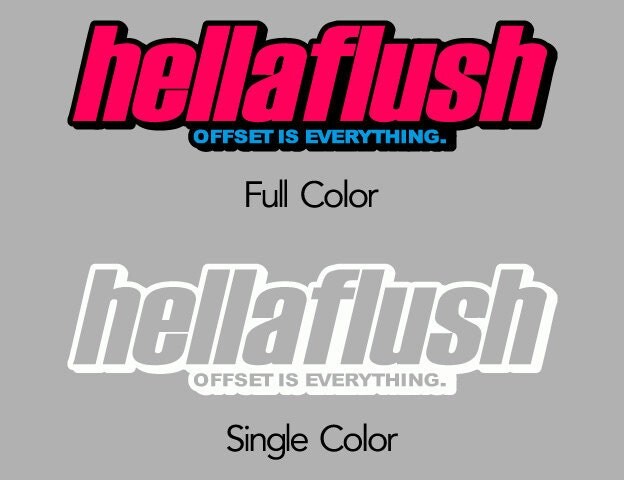 Hellaflush Decal Sticker From CustomizeItOnlinecom