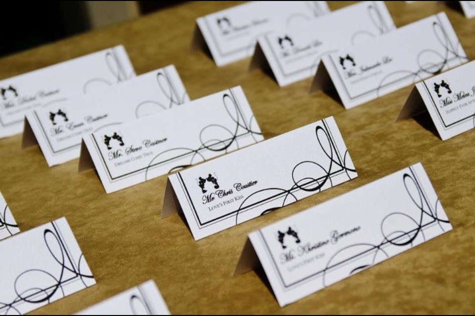 Classic Fairytale Mickey Minnie Mouse Reception Name Cards