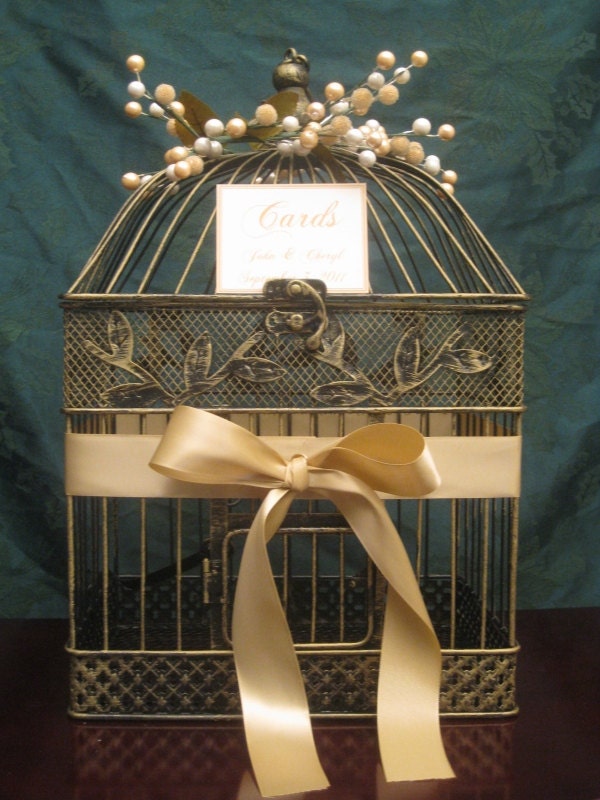 Bird Cage Wedding Card Holder Antique Style Large Bird Cage Wedding Card 