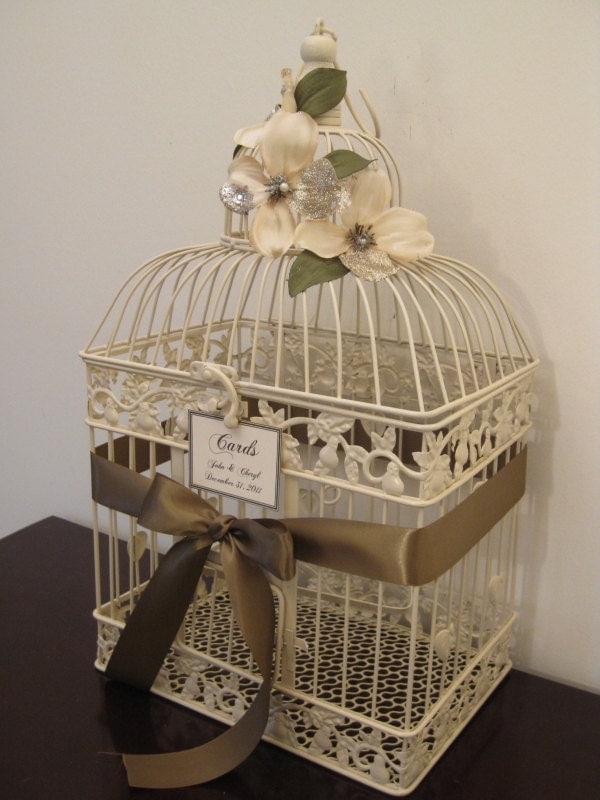 Ivory Bird Cage Wedding Card Holder Birdcage Wedding Card Holder Wedding 