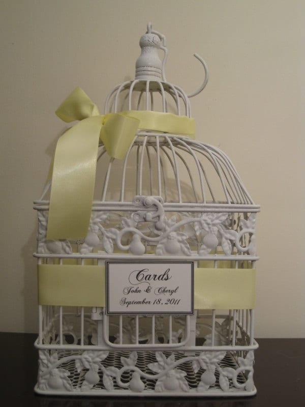 SALE White Bird Cage Wedding Card Holder Wedding Card Holder Birdcage 