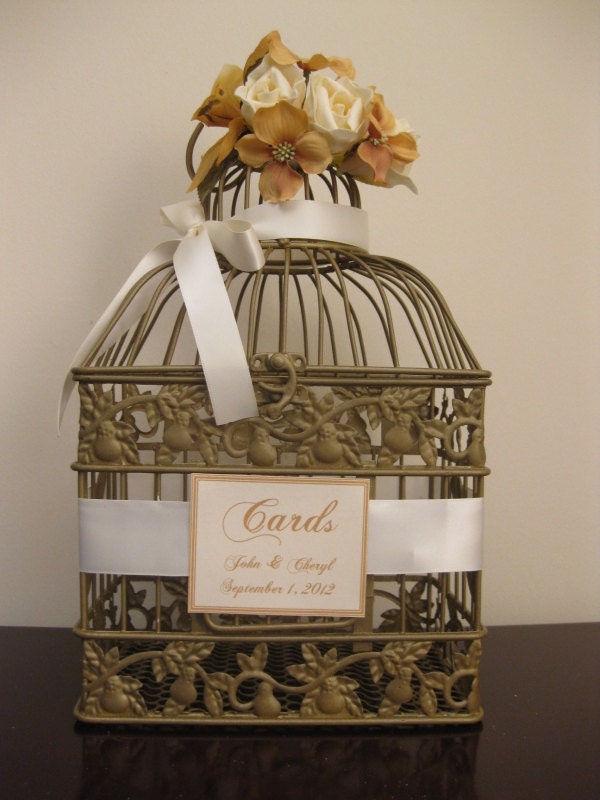 Gold Bird Cage Wedding Card Holder Wedding Card Holder Birdcage Wedding 