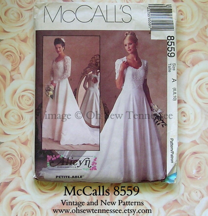 Wedding Dress Pattern McCalls 8559 a Sewing Pattern From ohsewtennessee