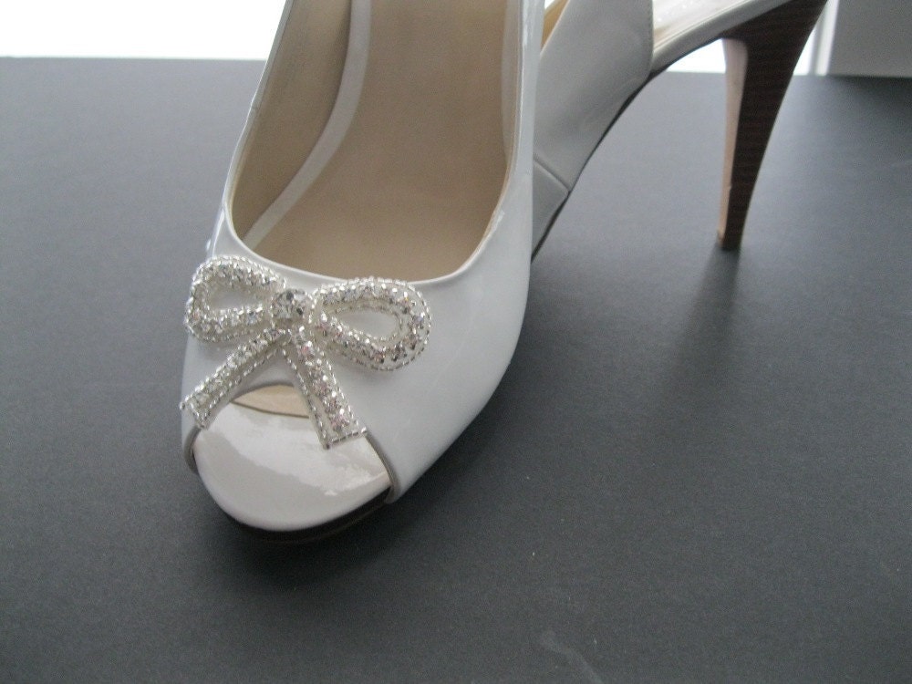 Wedding Shoe Decor Rhinestone Bow Shoe Decor From FascinatingCreations