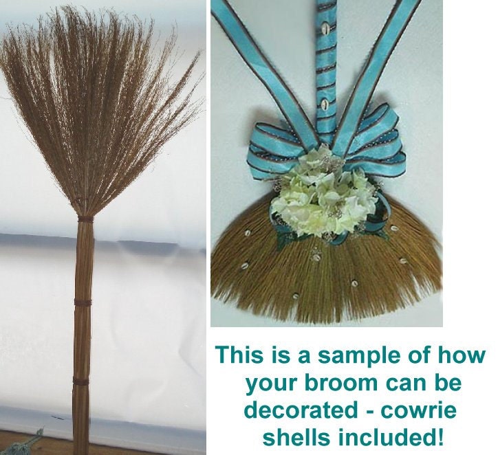 Jump the Broom with this 36 wedding broom handle wrapped with
