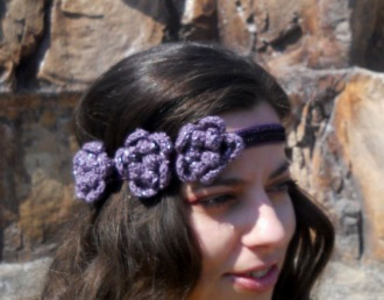 Hippie Headband Hippie Flower Headband Womens Boho Headband Bohemian Head