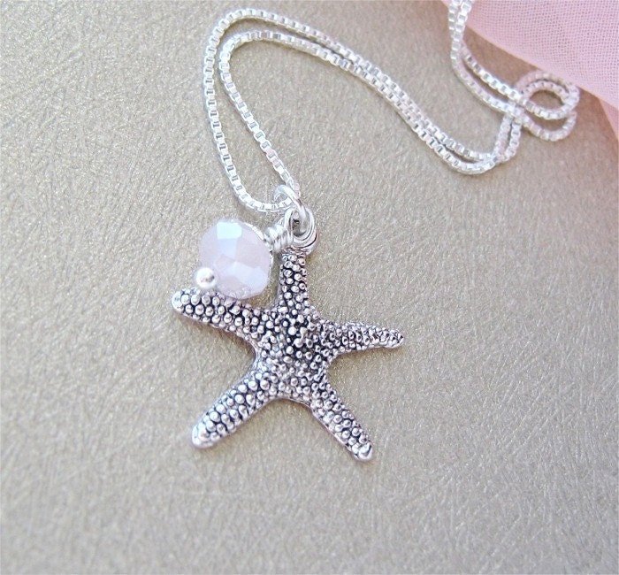 STARFISH NECKLACE Beach Wedding Jewelry Starfish Pendant With 925 Sterling