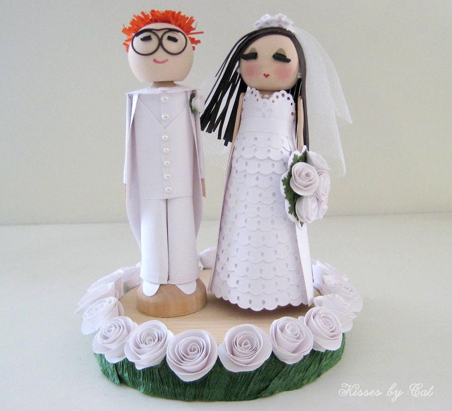 BABY BUMP Wedding Cake Topper Pregnant Bride Groom Custom Made by 