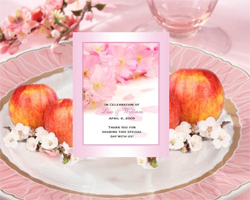 Cherry Blossom Apple Cider Favors weddings bridal showers baby birthday