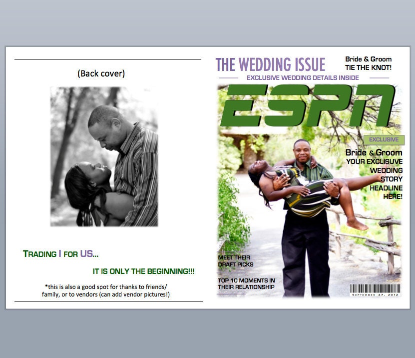 ESPN magazine wedding program template From bergrens
