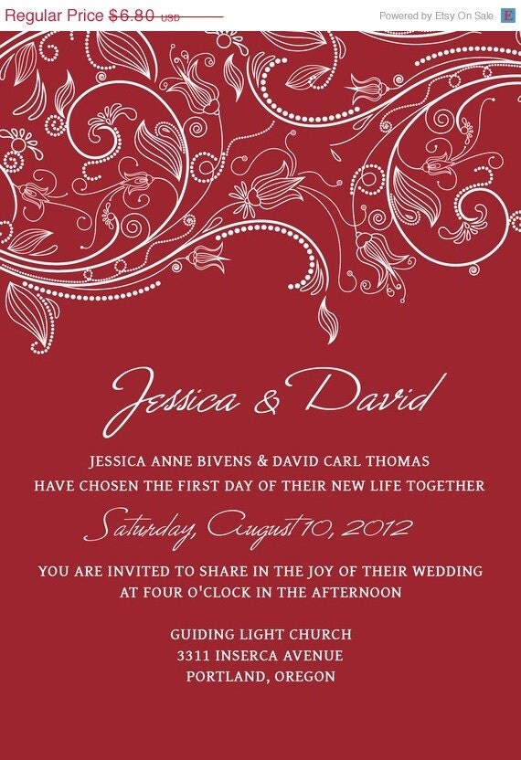black and red wedding invitation templates