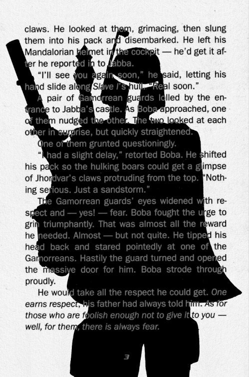 Boba Fett on Star Wars Boba Fett Book Page