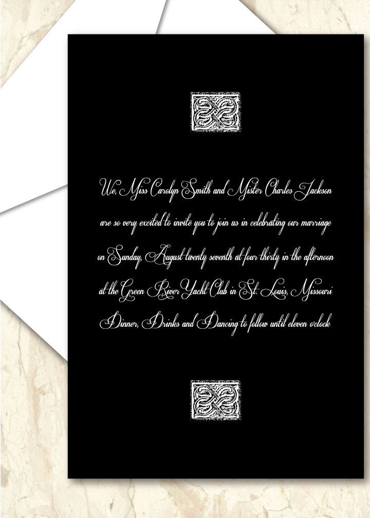 5 inch x 7inch Gloss Wedding invitation cards with envelopes