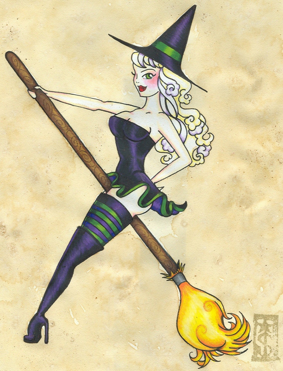Witch Baby Pin Up