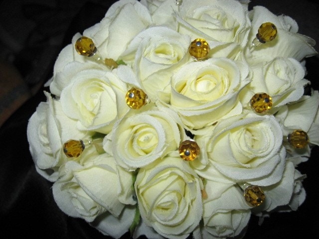 gold wedding bouquets