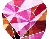 Amethyst, (Geometric Facet)  8X10 Art Print
