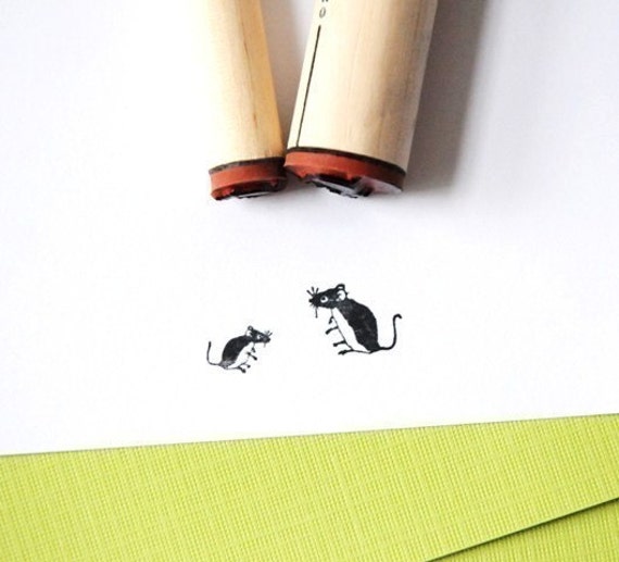 Mice Rubber Stamp Set