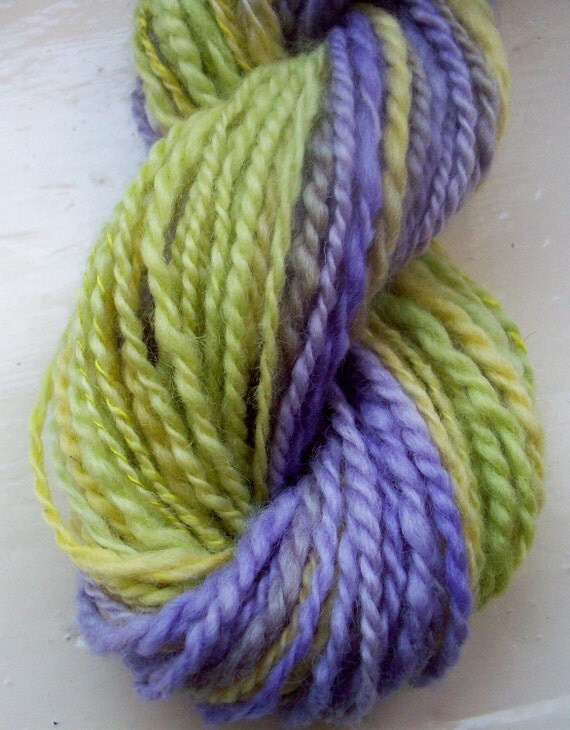 Handspun Hand painted Blue Faced Leicester Yarn by SpinningStreak