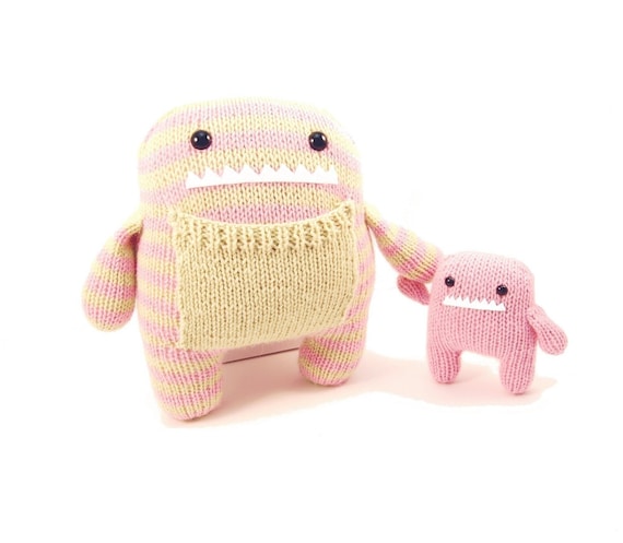Daphne and Delilah the Momma and Baby Monster Knitting Pattern Pdf