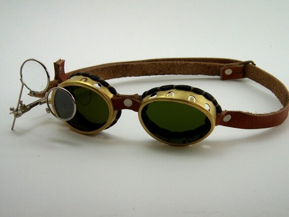 Steampunk Brass Goggles Sunglasses LARP Victorian Cosplay Mad Scientist