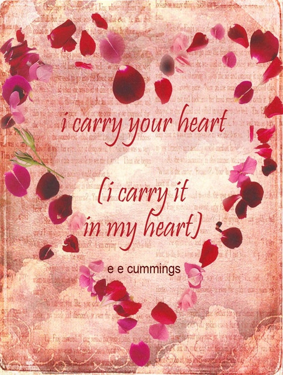 Poetic Love Card - I carry your heart