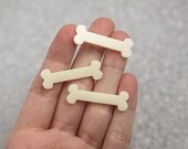 35mm Spooky Bones Acrylic or Resin Cabochons - 6 pc set