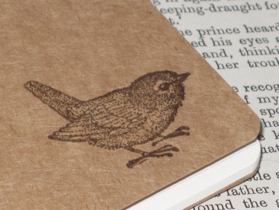 Vintage Little Bird Altered MOLESKINE Notebook/Journal
